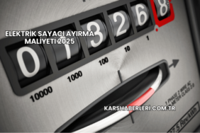 Elektrik Sayacı Ayırma Maliyeti 2025