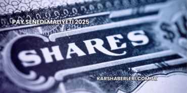 Pay Senedi Maliyeti 2025